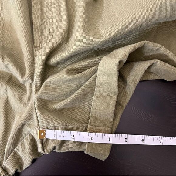 Loft Shorts Womens Size 8P Military Green High Waist Pockets Button Cotton - Picture 12 of 13